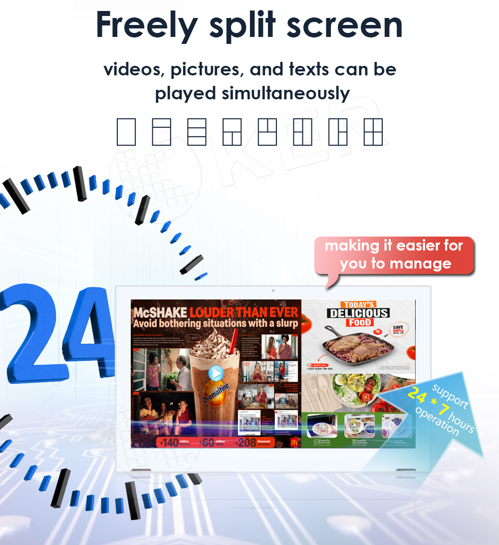 tablet magnetic sign electron folder led board food restaurant menu desktop digital menu board