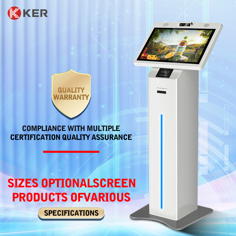 18.5 inches self service ticket kiosk for queue and call digital kiosk touch screen IC\ID\NFC card reader for self-service kiosk