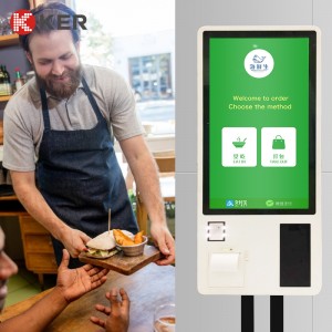 Professional Design China Dedi 32″ Self Service Ordering Payment Kiosk with Printer and Barcode/Qr Scanner