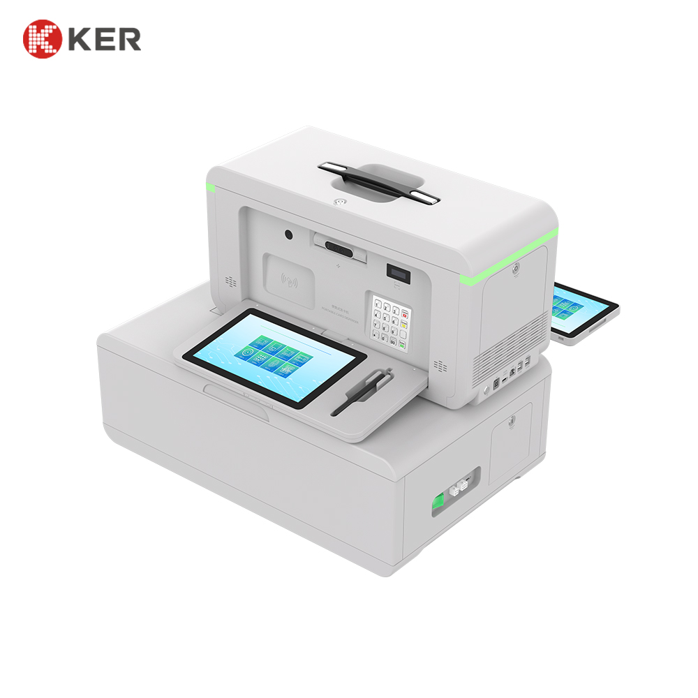 10.1 inch Single-sided printing + indenting RFID ID card reading ID Card Printer Portable Card Dispenser Printer