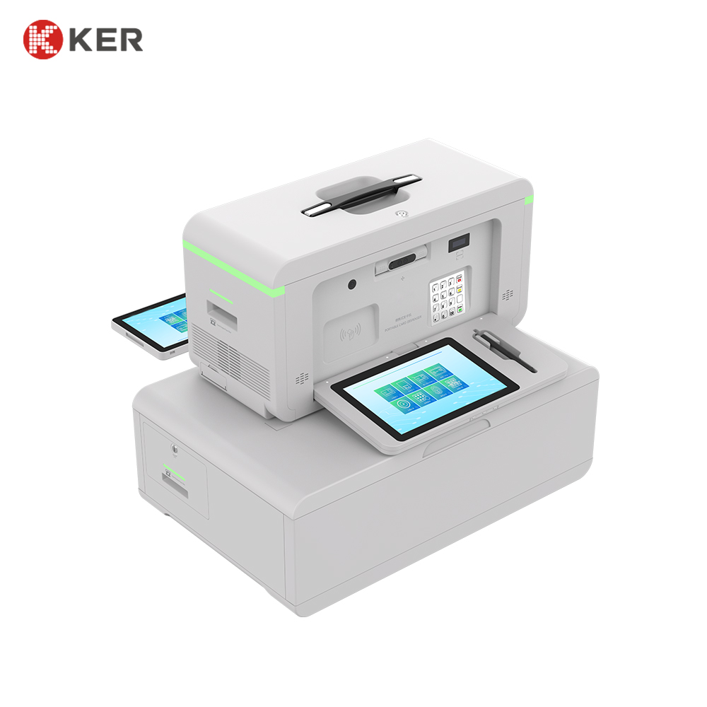 10.1 inch Single-sided printing + indenting RFID ID card reading ID Card Printer Portable Card Dispenser Printer