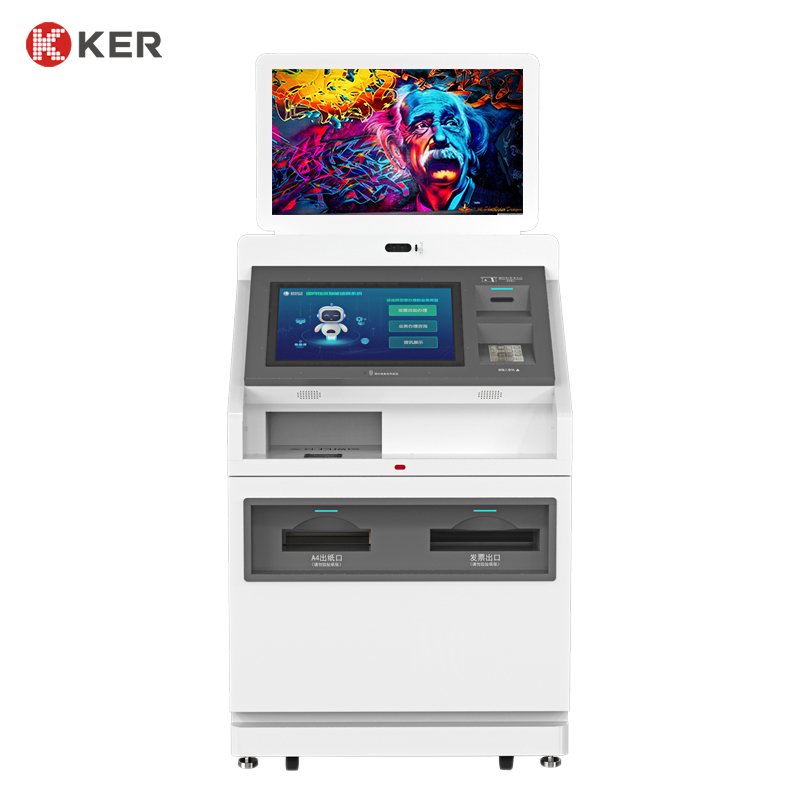 Interactive Automatic Touch Screen Ordering Machine Self Service Print Terminal Kiosk