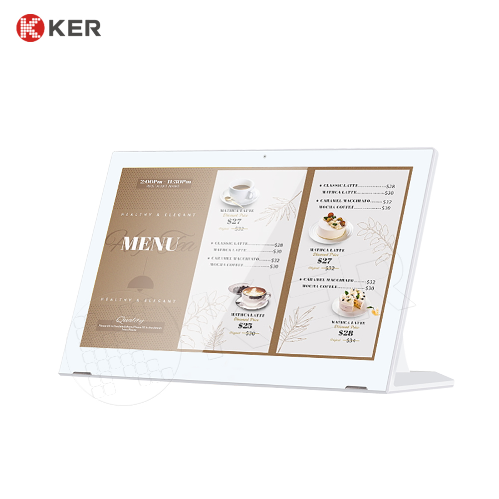 ker L Shape Bar Restaurant Table top stand Ordering Android Tablet LCD Digital Menu Holder Tablet PC