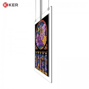 55 Inch Smart Dual Side Digital Signage Ceiling Floor Advertising Display