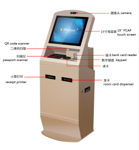 19” Hotel Self Check In Kiosk For Saudi Arabia