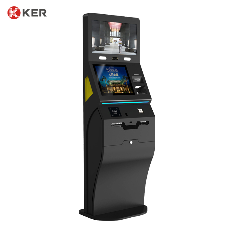 Horizontal Interactive All In One Pc Hotel Terminal Self Service Kiosk