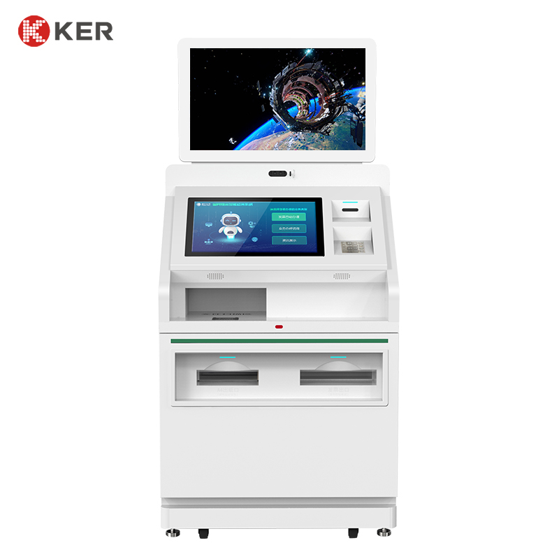 Card Reader Dispenser All In One passport scanner touch screen self service print terminal Kiosk