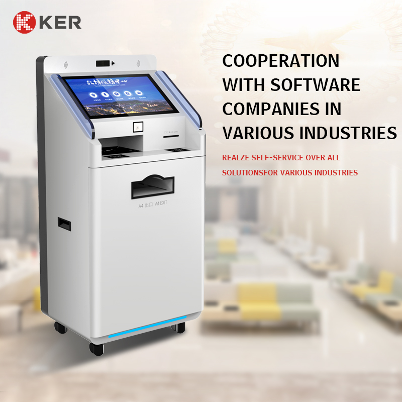 Factory Touchscreen Scanner Printer Multifunction Self Service Report Collect Terminal Kiosk