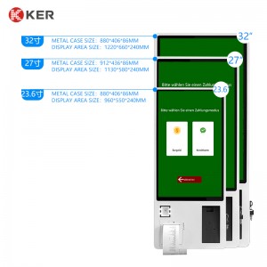 27 inch Multifunction Self Service Kiosk Stand Floor Self Service Order Kiosk