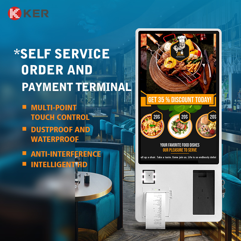 Restaurant 23.6 Inch Self Service Order Kiosk Self-Service Ordering Kiosk
