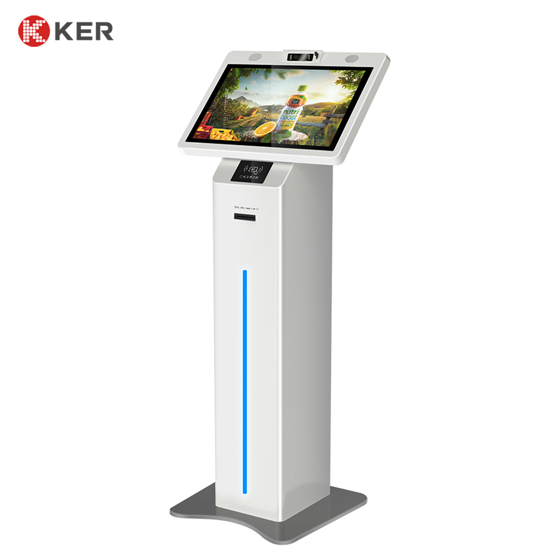 18.5 inches self service ticket kiosk for queue and call digital kiosk touch screen IC\ID\NFC card reader for self-service kiosk