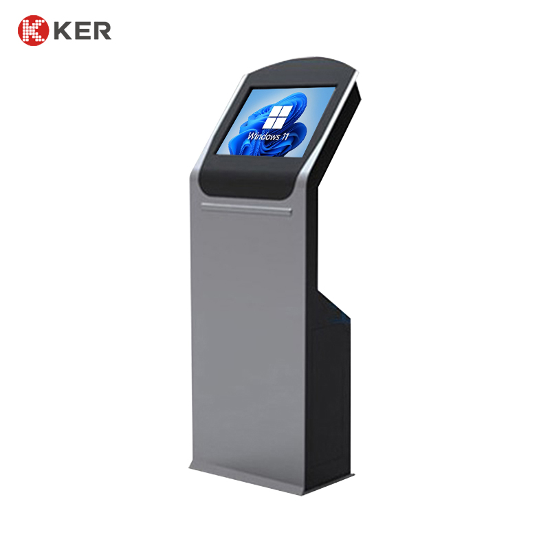 19\21.5 inches self service ticket kiosk with metal keyboard touch pad with IC\ID\NFC reader kiosk lcd touch screen kiosk