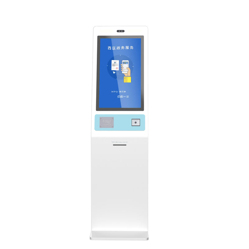 21.5\32 inches self service ticket kiosk multi-touch screen IC reader printer 32 inch touch screen kiosk standing kiosk