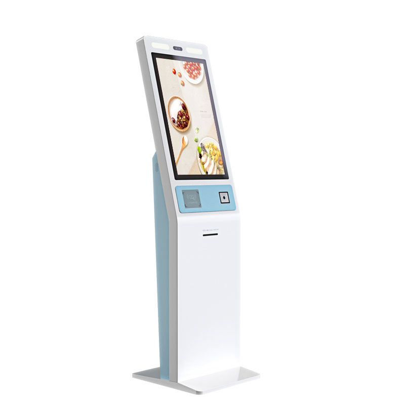 21.5\32 inches self service ticket kiosk multi-touch screen IC reader printer 32 inch touch screen kiosk standing kiosk