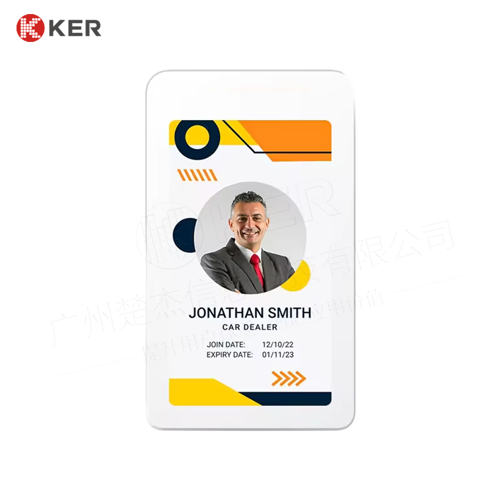 Office Electronic Employee Digital Work Badge PVC Identification Card Plastic 30 Mil Staff Employee Event Badge ID Card