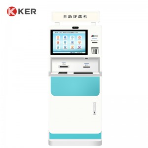 KER-DZ002A Hospital Self Service Registration Payment Kiosk With Receipt Printer Cash Accepter