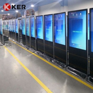 Floor standing vertical tv touch screen kiosk 4k outdoor advertising player display screen HD lcd led digital signage